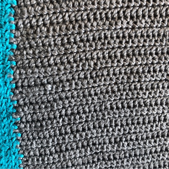 Handmade Multicolored Crochet Throw Baby Blanket - Picture 3 of 9